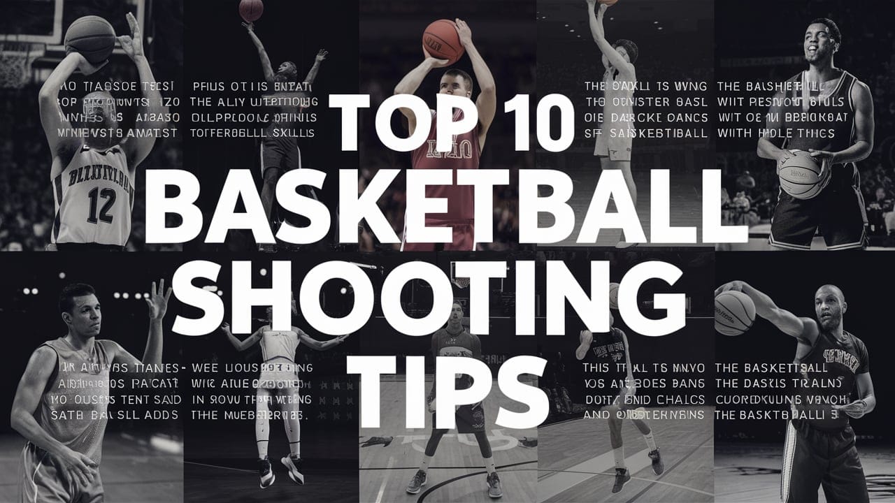 Basketball player practicing shooting drills