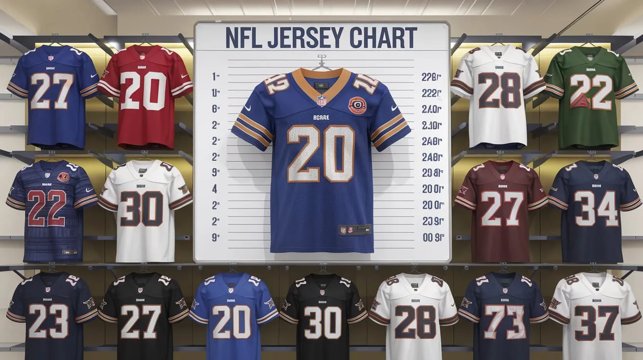 NFL jersey size chart