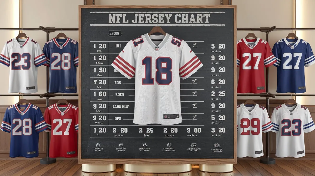 NFL jersey size chart